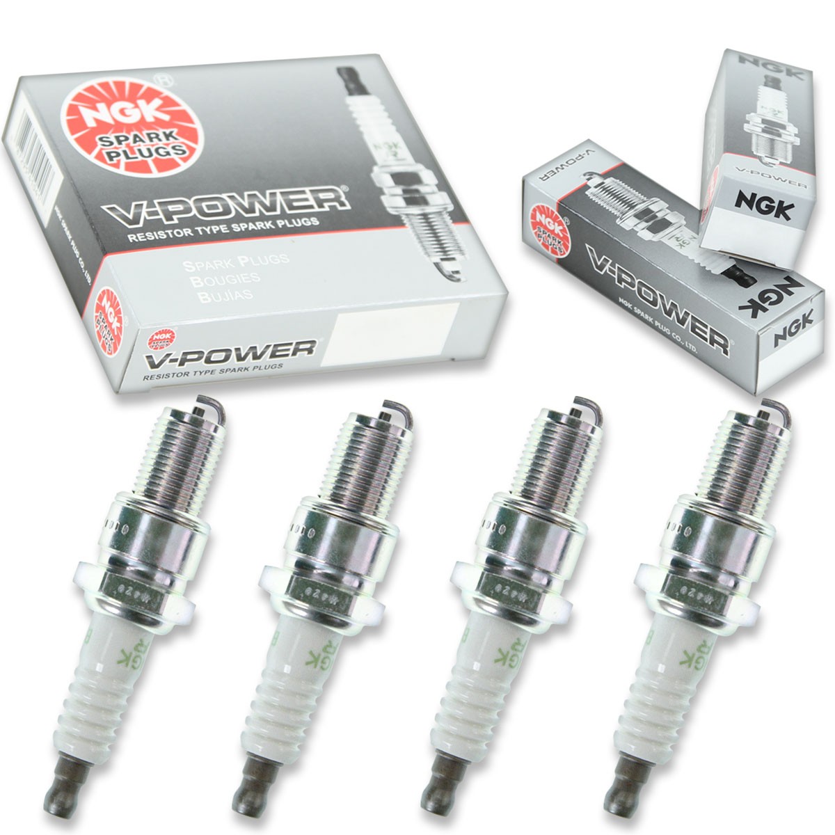 4pcs 04-06 Arctic Cat Sno Pro NGK V-Power Spark Plugs 440 Kit Set Engine mp