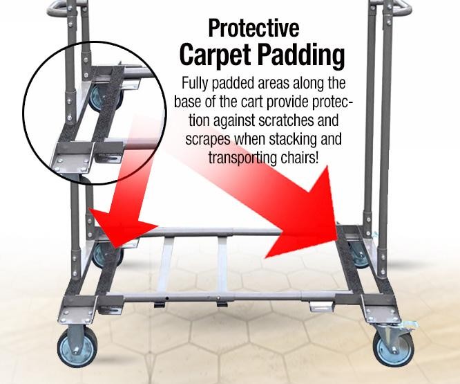 Adjustable Cart 113G for Resin, Poly, Bamboo, Barcelona Bistro and Metal Folding