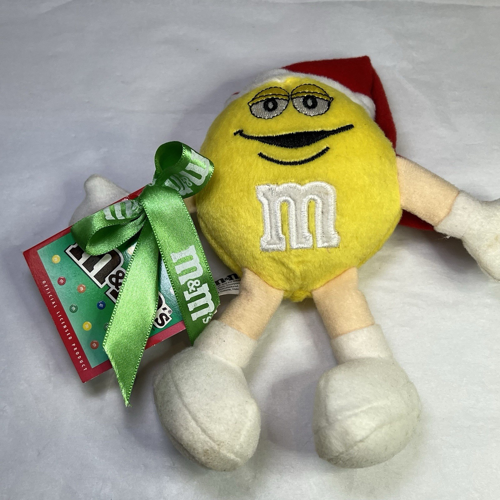 New Yellow Christmas Elf M&M M&M's Holiday Plush 2004 Galerie 7"