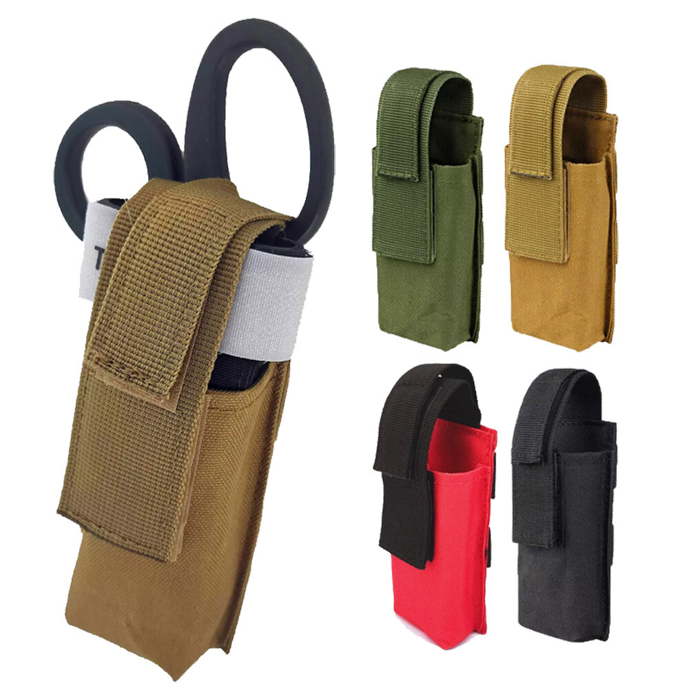 Tactical MOLLE EMT EMS TQ Tourniquet Pouch Holder Belt Trauma Shear Slot Holster