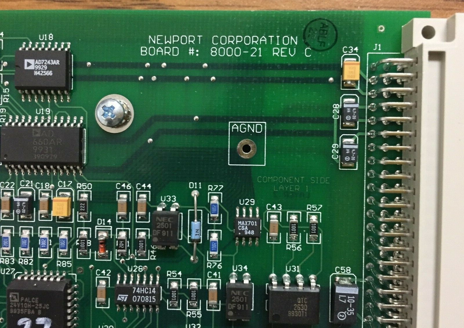 Newport Model 8000-21 Rev. C Laser Diode TEC Module Board