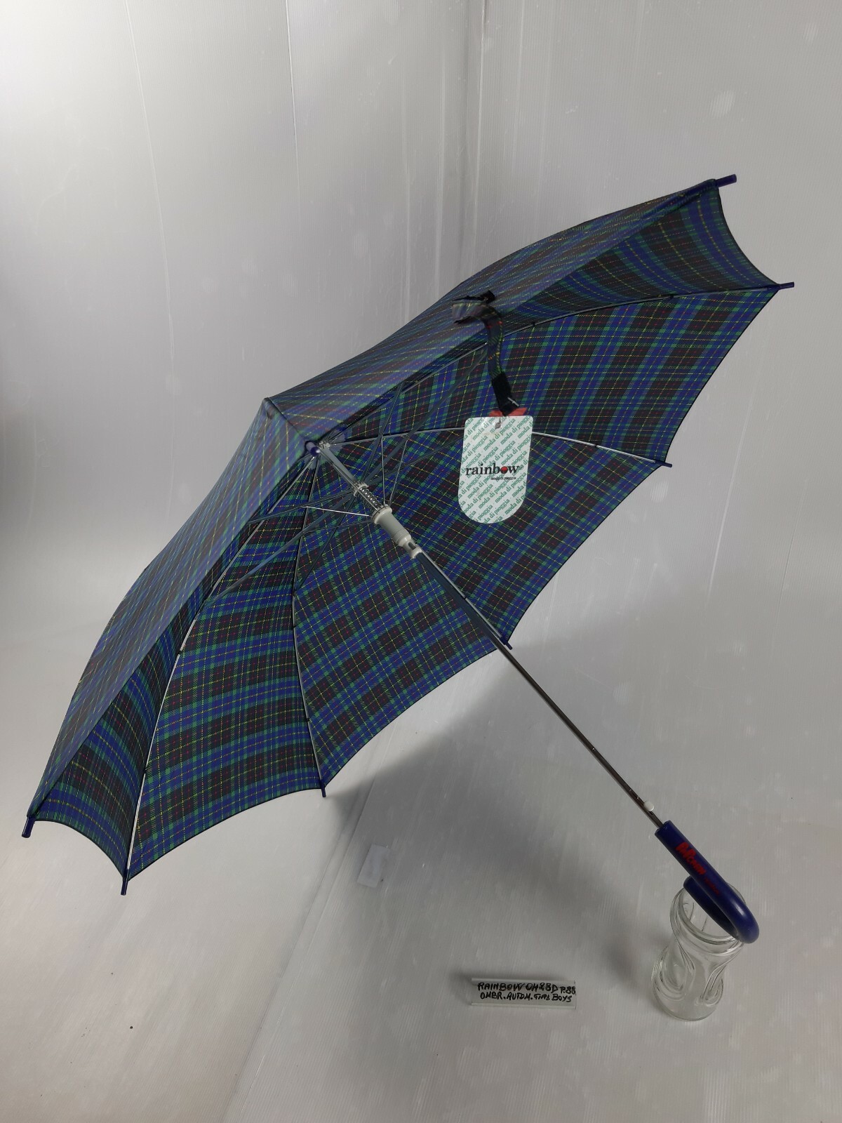 Long/Mini Umbrella - Automatic - Boys - 8 Slats - 0428D - Rainbow