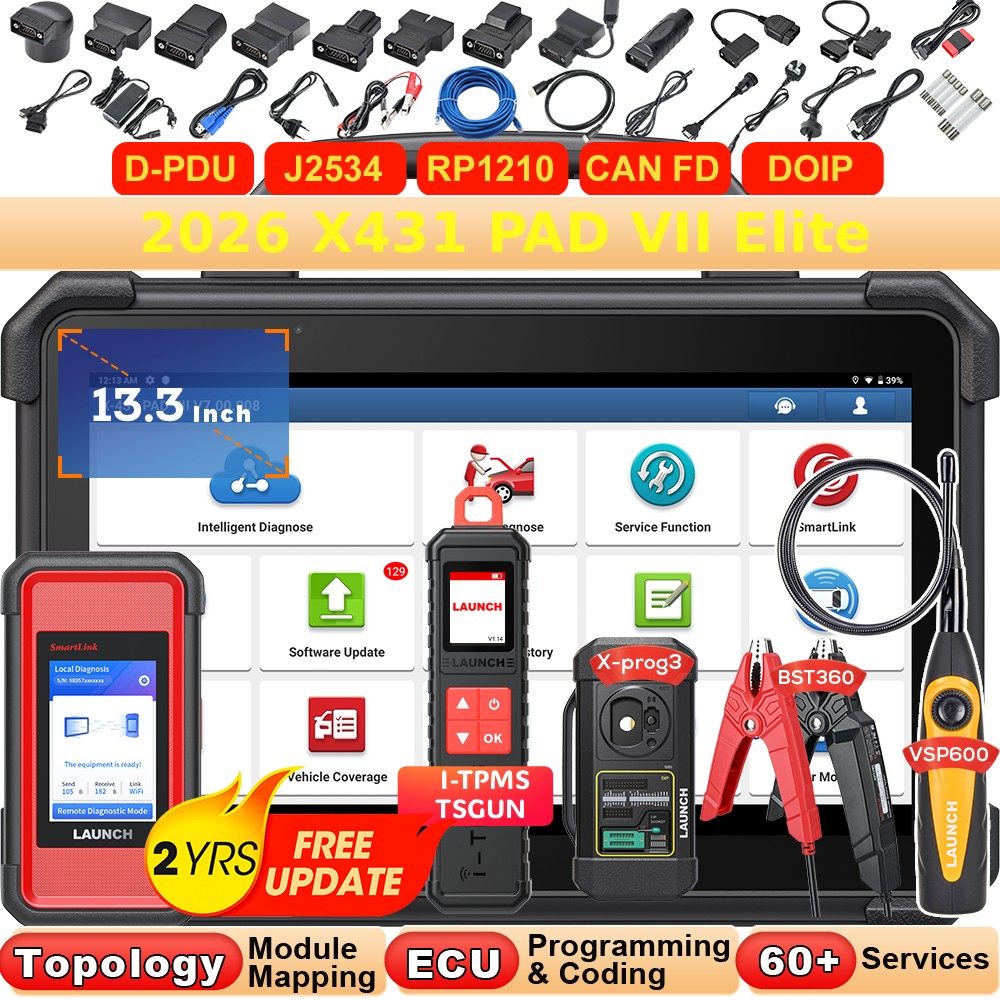 2026 LAUNCH X431 PAD VII ELITE X-prog3 PAD 7 PRO Diagnostic Scan Key Programming
