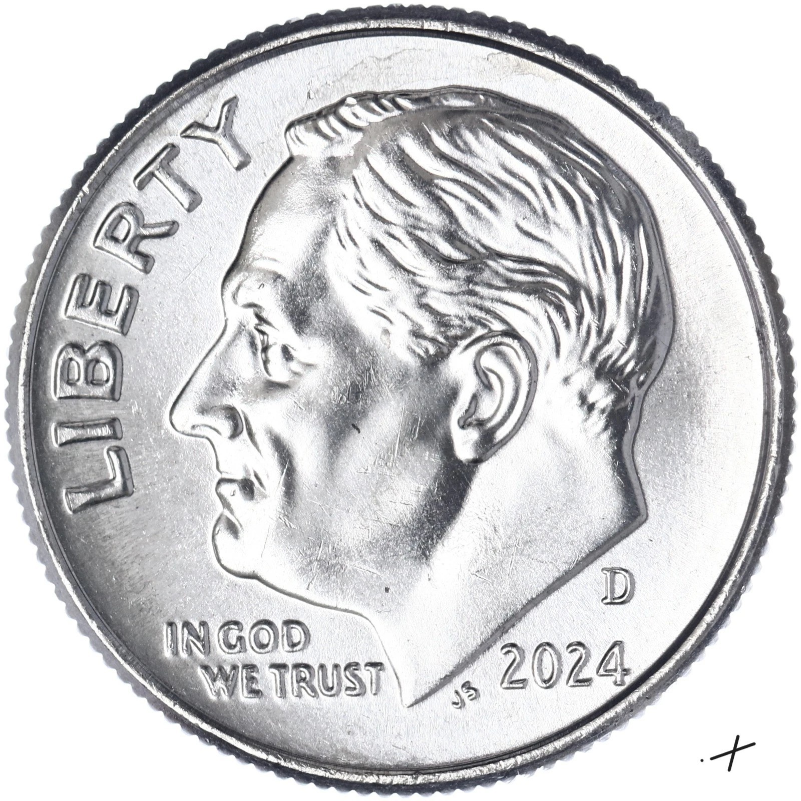 ONE 2024 D Uncirculated Roosevelt Dime from Original Bank Roll Low Minted Coin!!