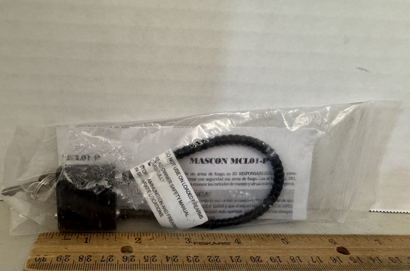 New In Package Mascon Gun Lock Cable With Two Keys  MCL01-P