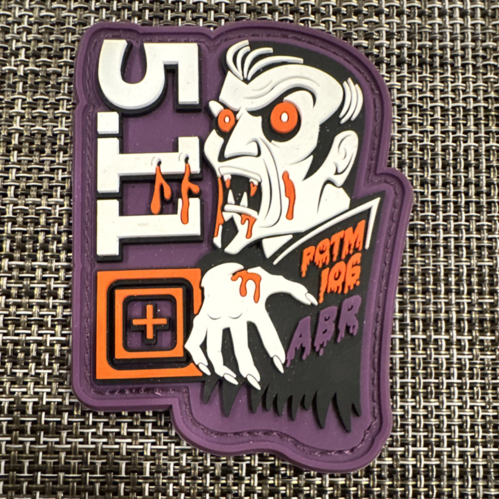 5.11 Tactical Vampire Patch PVC Purple 5.11 Logo Easy to Apply