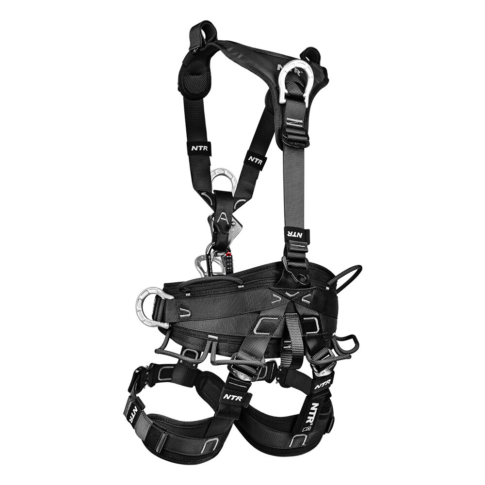 M Rescue Rigging Rope Access Fall Arrest Purpose Full Body Harness Black