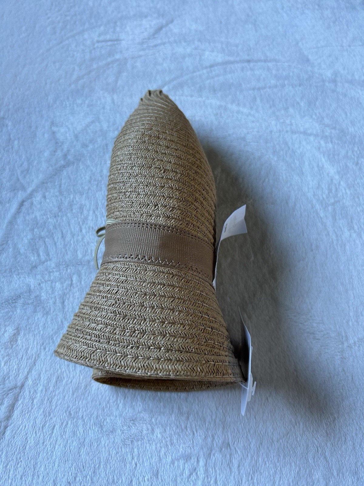 Time & Tru Women's Dark Natural Packable Adjustable Band Bucket Hat One Size NWT
