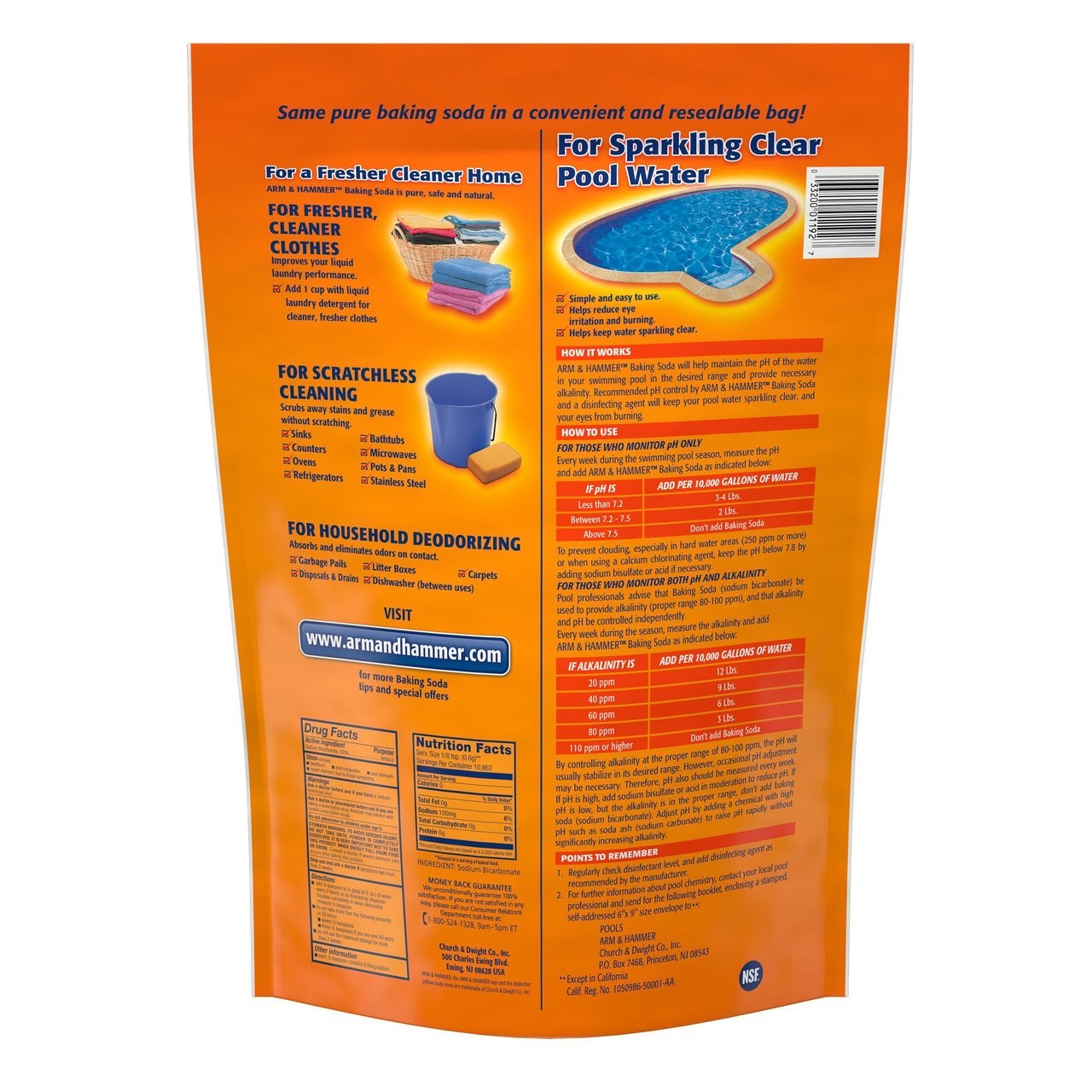 3 Pack - Arm & Hammer Pure Baking Soda, 13.5lbs.