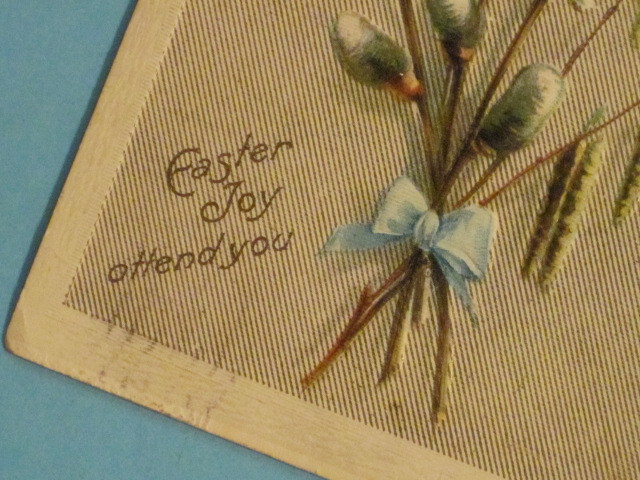Embossed Art "Easter Joy attend you" Postcard / Printed in Germany
