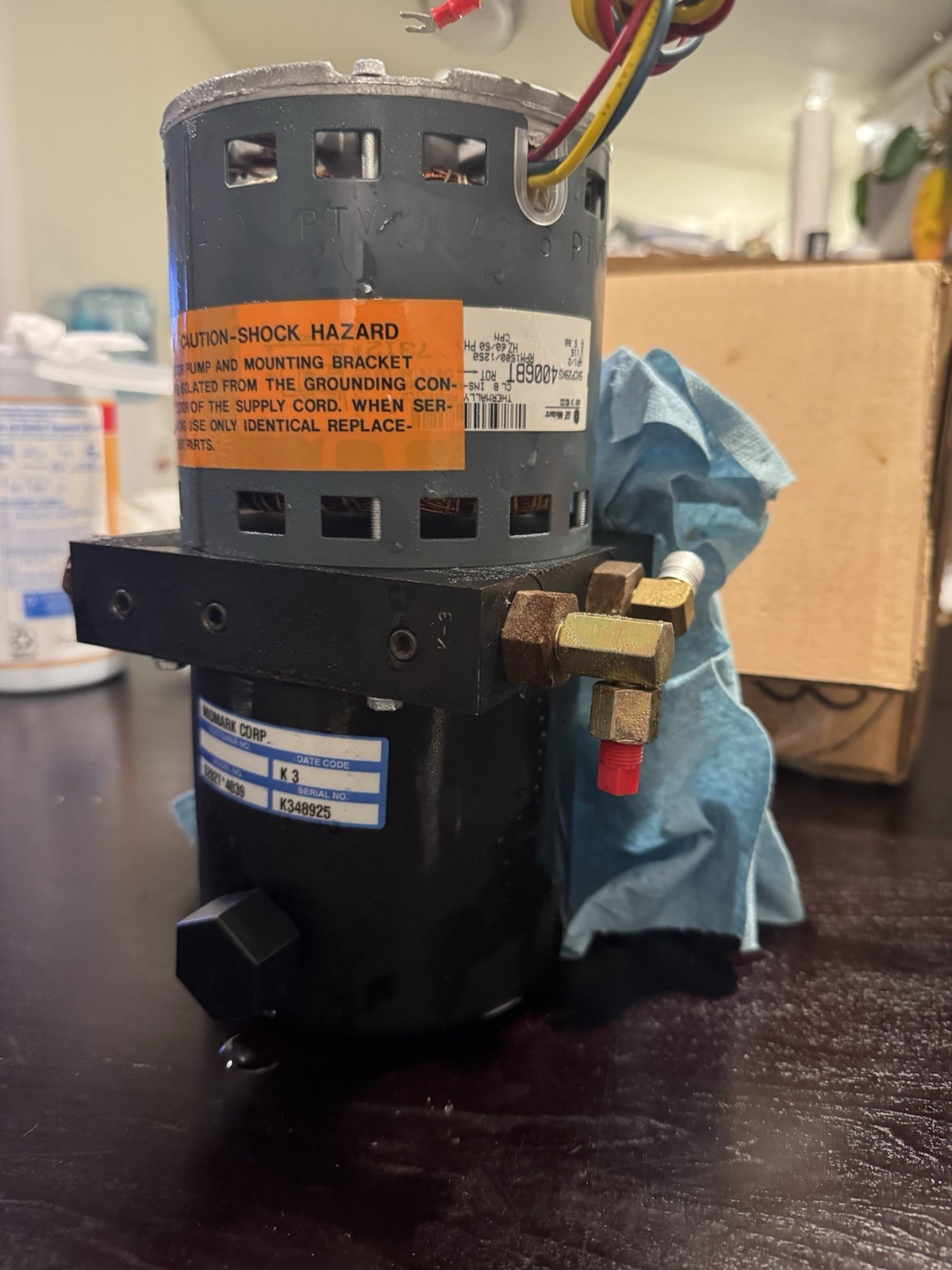 MidMark Ritter Chair MotorHydraulic Pump / 120V / S202T*4039   MPI24 S202T 4039