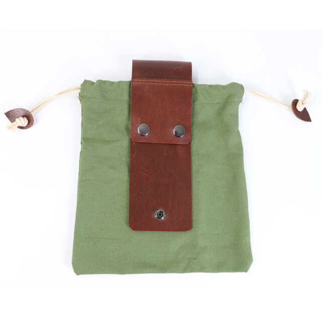 Portable Foldable Metal Detecting Finds Pouch Canvas Drawsting Waist Bag Outdoor