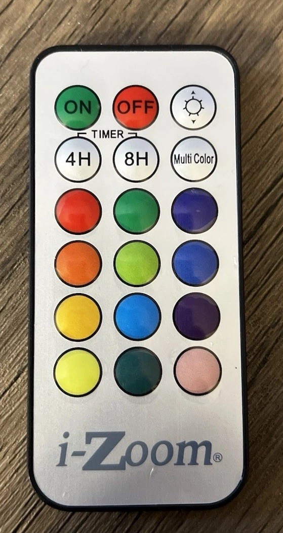 i-Zoom Remote Control For Color Changing Dimmable Wireless Swivel Puck Lights