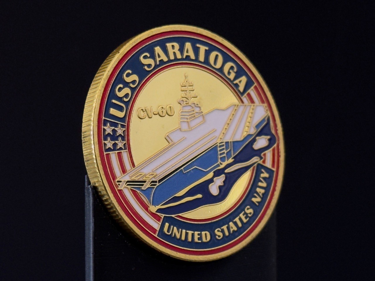 U.S. Navy USS Saratoga CV-60 Challenge Coin
