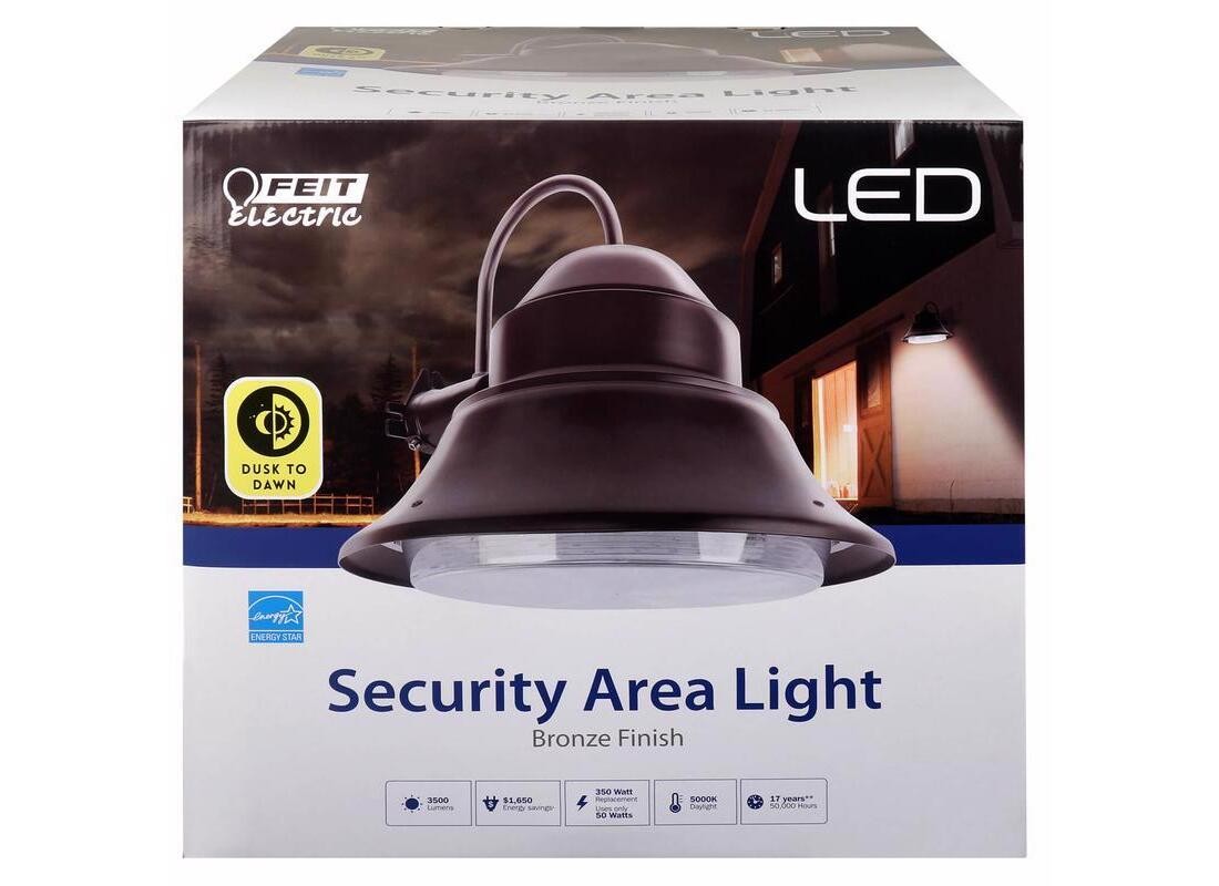 Feit Electric 73700 Security Light Dusk to Dawn Hardwired LED Bronze Bronze