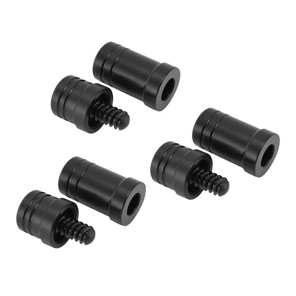 6 Sets 5/16 X 18 Joint Protectors/Joint Billiard Pool Cue Protector Black