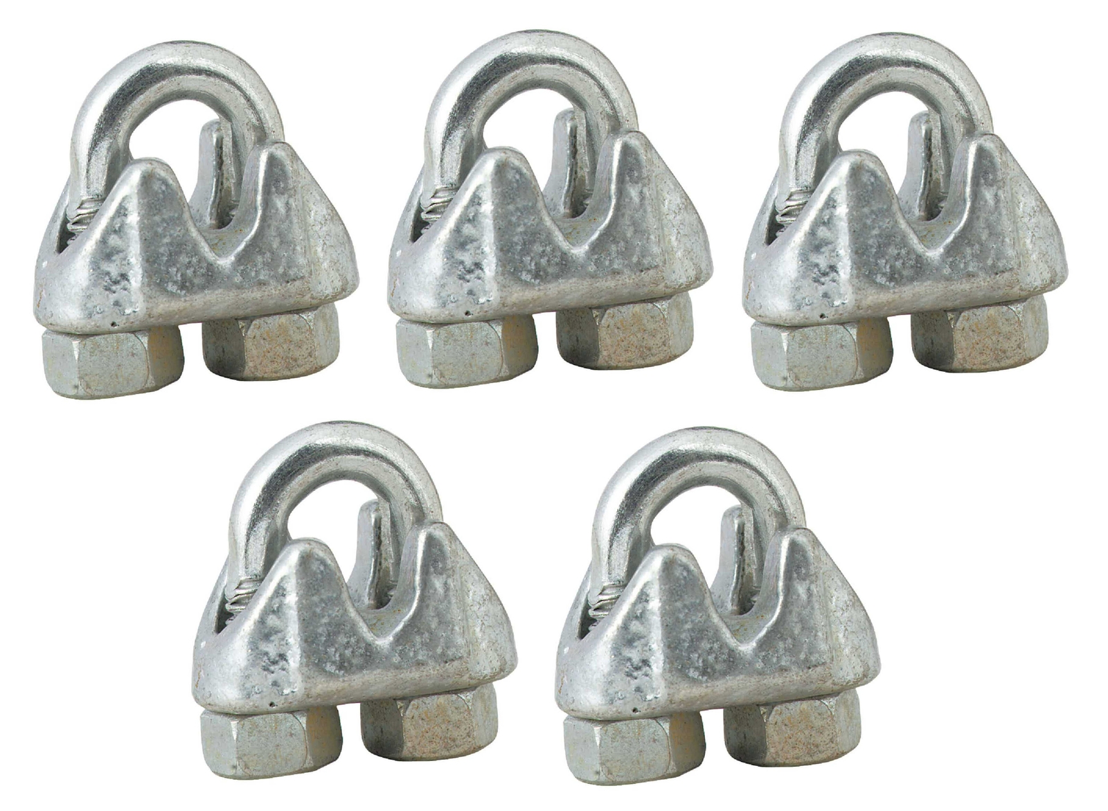 Builders Hardware WRC18 Malleable Iron 1/8" Galvanized Wire Rope Cable Clamp (5)