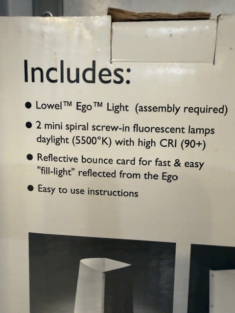 Lowel Ego Digital Imaging Fluorescent Light Box Tabletop Diffuser System 5500K