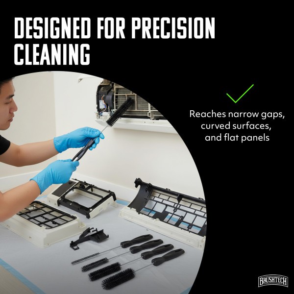 Brushtech Multi-Use Brush Quartet, Precision Cleaning Scrub Tools