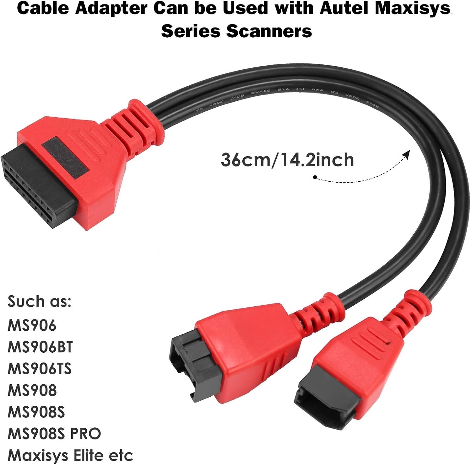FCA 12+8 Cable Adapter for Chrysler 12+8 Programming Cable Connector, Autel OBD2