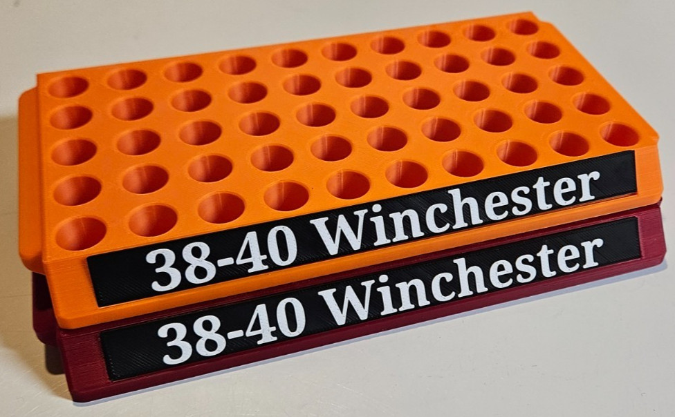 Reloading Tray for 38-40 Winchester or similar size - Select Color  38 WCF