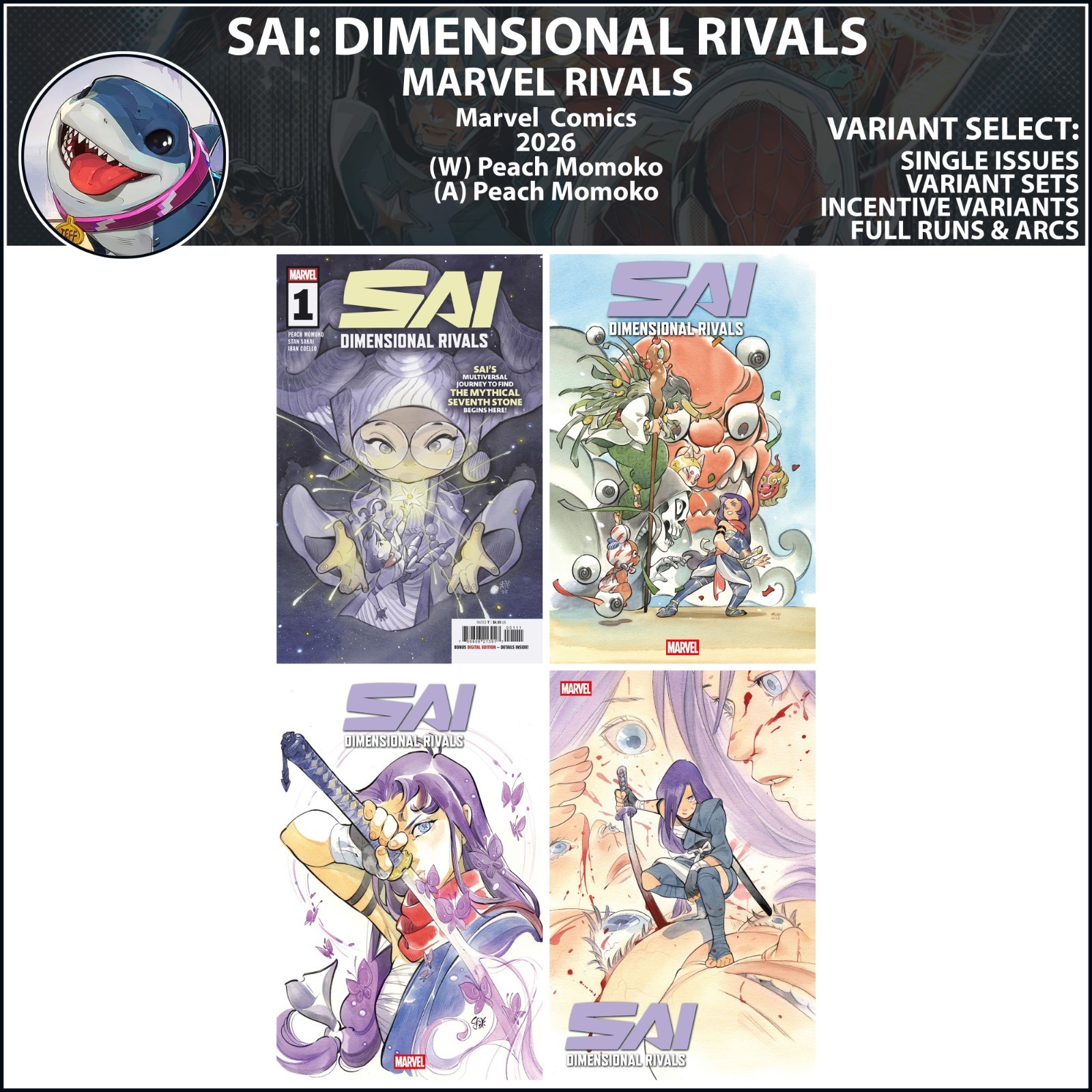 Sai: Dimensional Rivals (2026) #1 2 3 4 Marvel Comics COVER SELECT