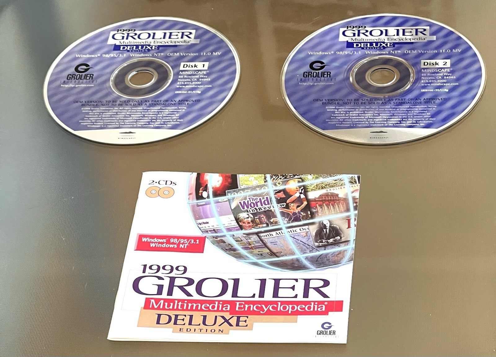 1999 Grolier Multimedia Encyclopedia Deluxe edition (PC, 1999) Disc/Booklet Only