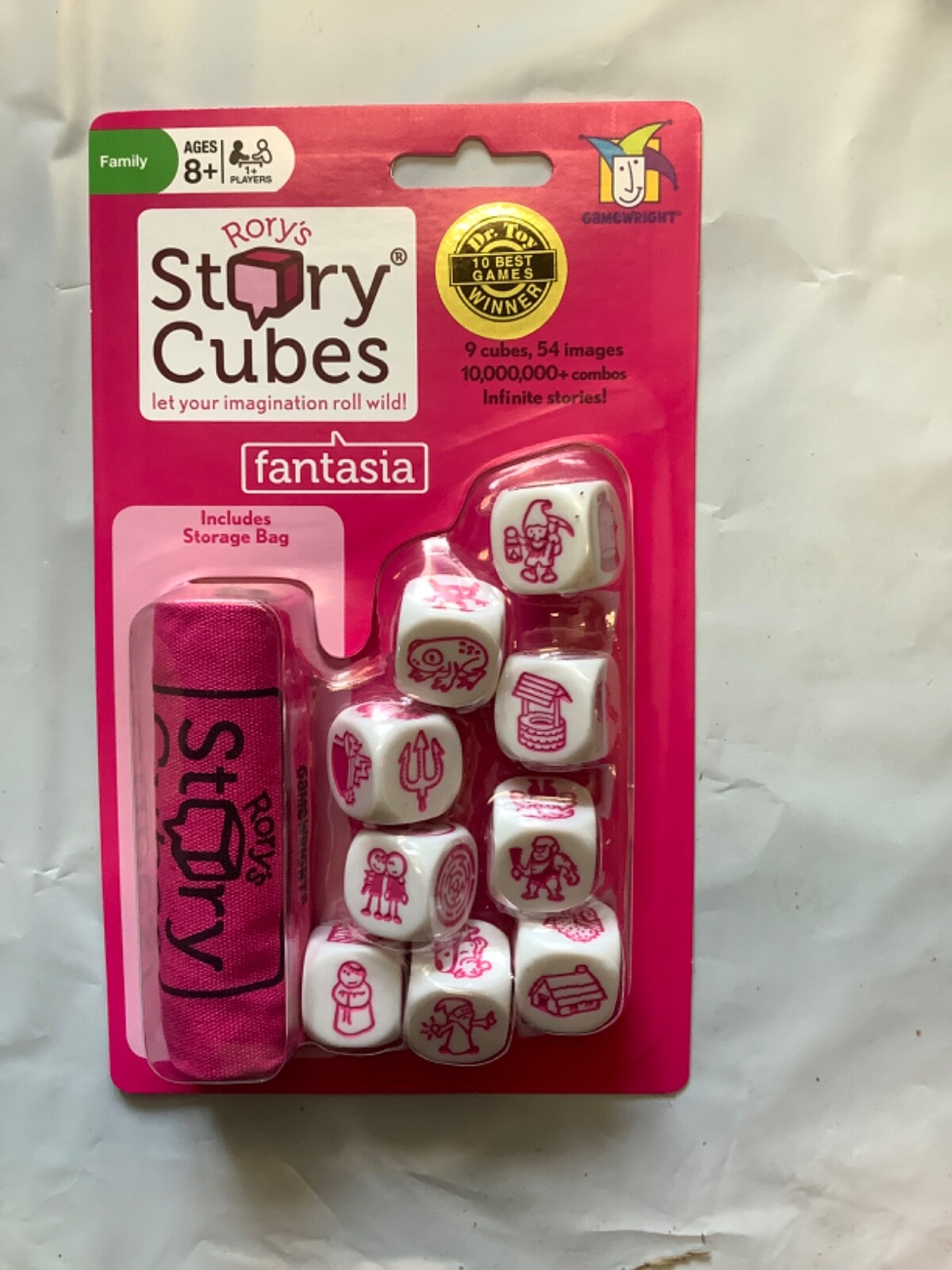 New Rory’s Story Cubes - Fantasia - 9 Cubes, 54 Images w/ Storage Bag