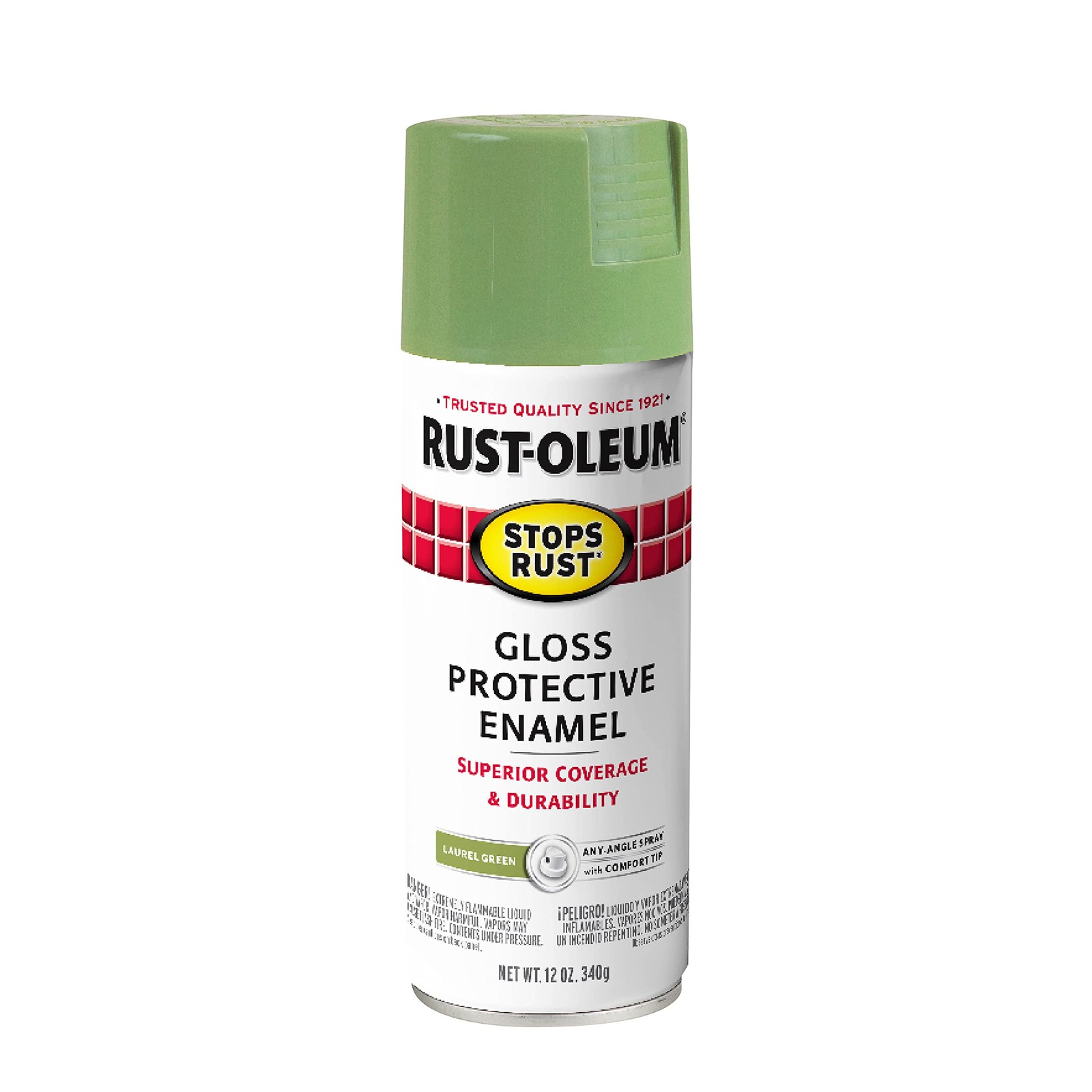 Rust-Oleum 365146 Stops Rust Spray 12 Ounce (Pack of 1), Gloss Laurel Green