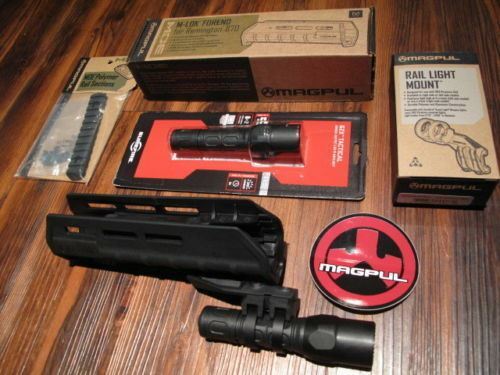 Magpul & Surefire Remington 870 Forend G2X Flashlight Mount w 5" Rail BLACK
