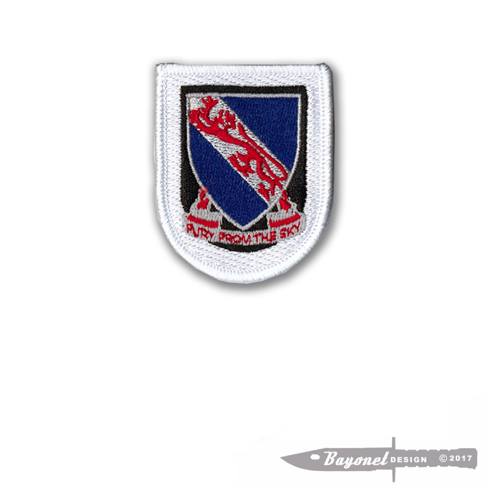 508th Embroidered Flash and DUI - Wax Backing - Standard Flash Size - Airborne
