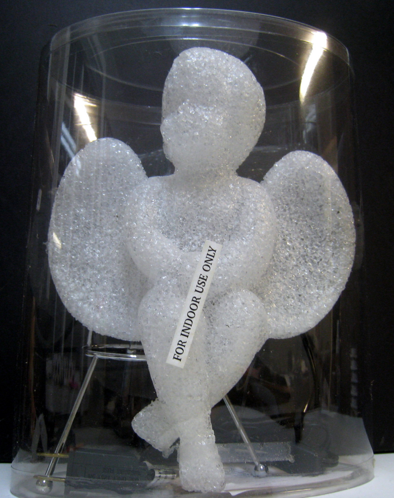 White Glitter Angel Night Light –  Decorative Figurine, Spiritual Home Accent