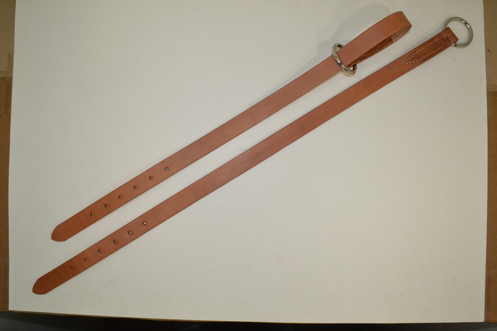 Breast Collar Pulling Tugs - 1" x 28" - Harness Leather - 1 Pair (F592)