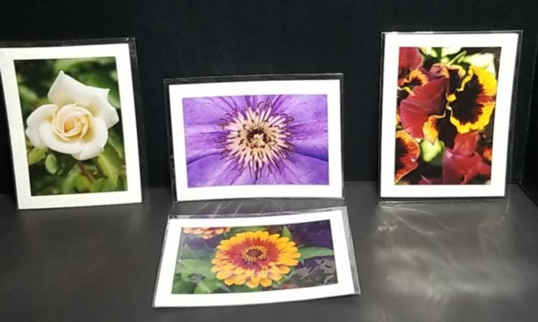 ~Floral Theme~ Photography Photo Greeting Cards-Blank Inside Set Of 4 ~Lot #2~