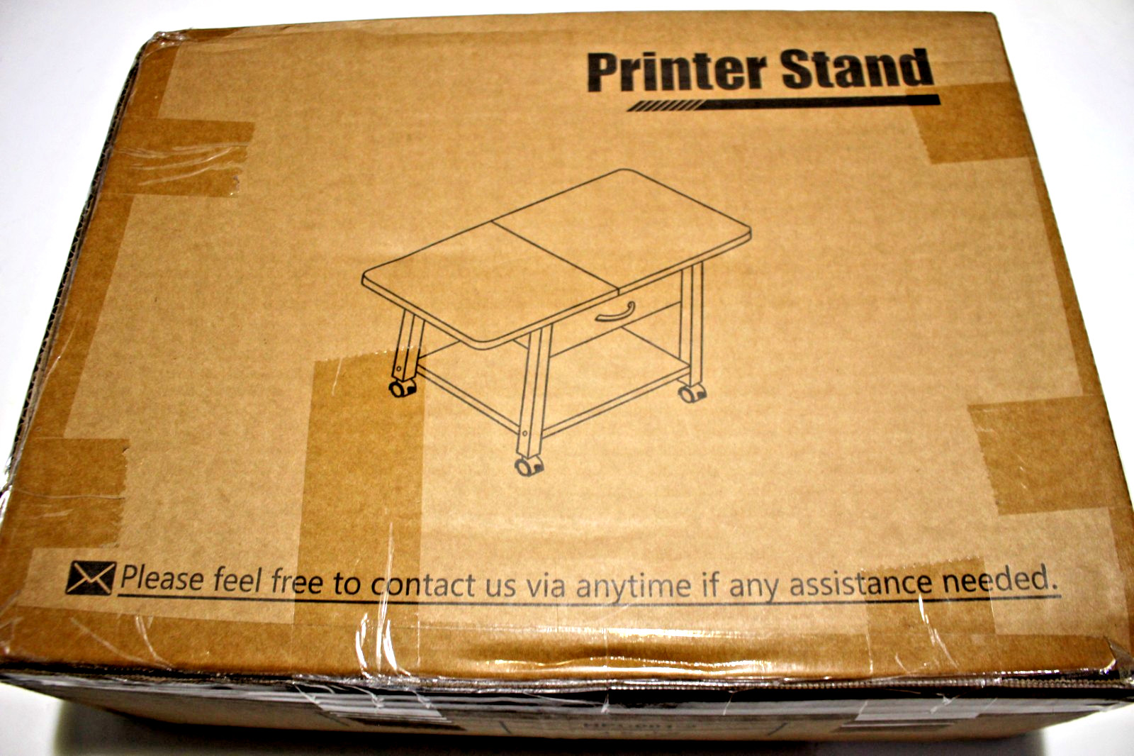 2-PACK PRINTER SCANNER STAND TABLE HPC001-2 GRAY YAOHUOO 22" X 15"