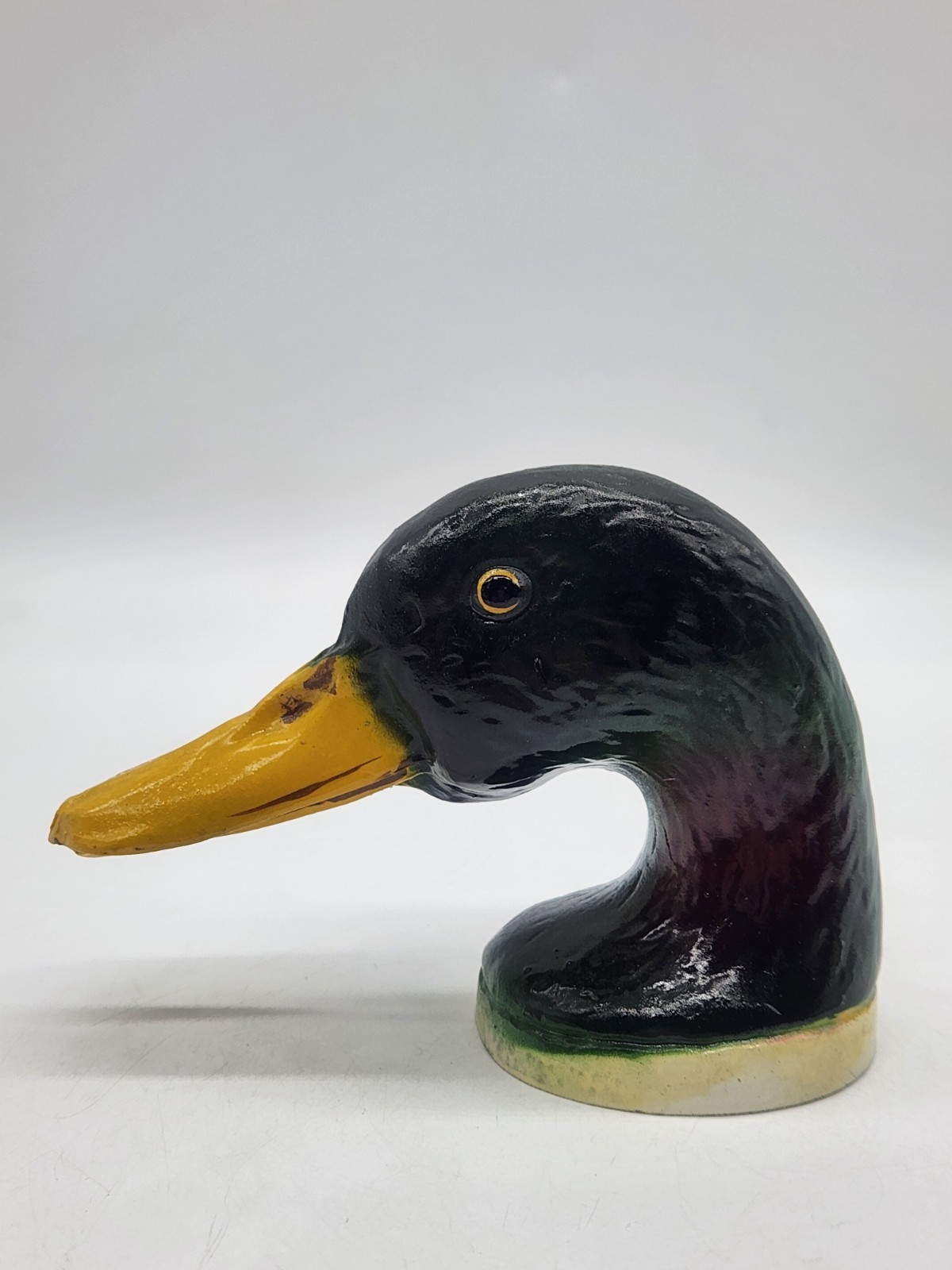 Vintage Painted Cast Mallard Duck Head Bottle Opener