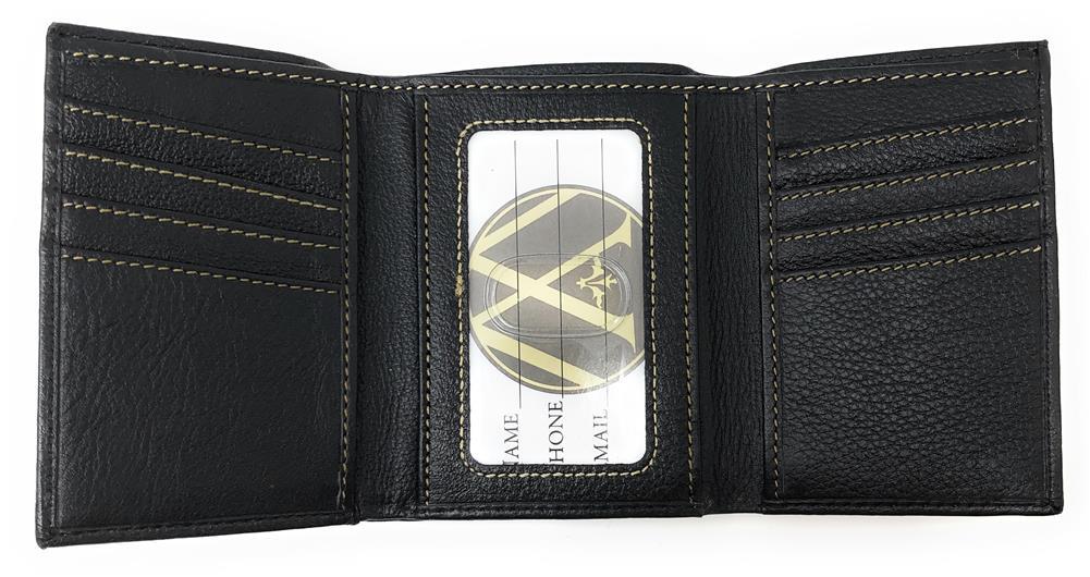 Kentucky Wildcats UK Leather Tri-Fold Wallet Black Trifold