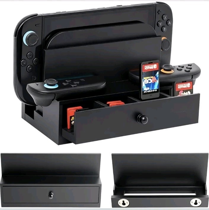 Lodaxu Wooden Wall Mount for Nintendo Switch 2/Switch/OLED & Dock