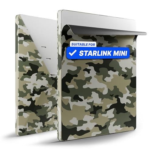 Protective Sticker for Starlink Mini Accessories - Weatherproof Camo Green