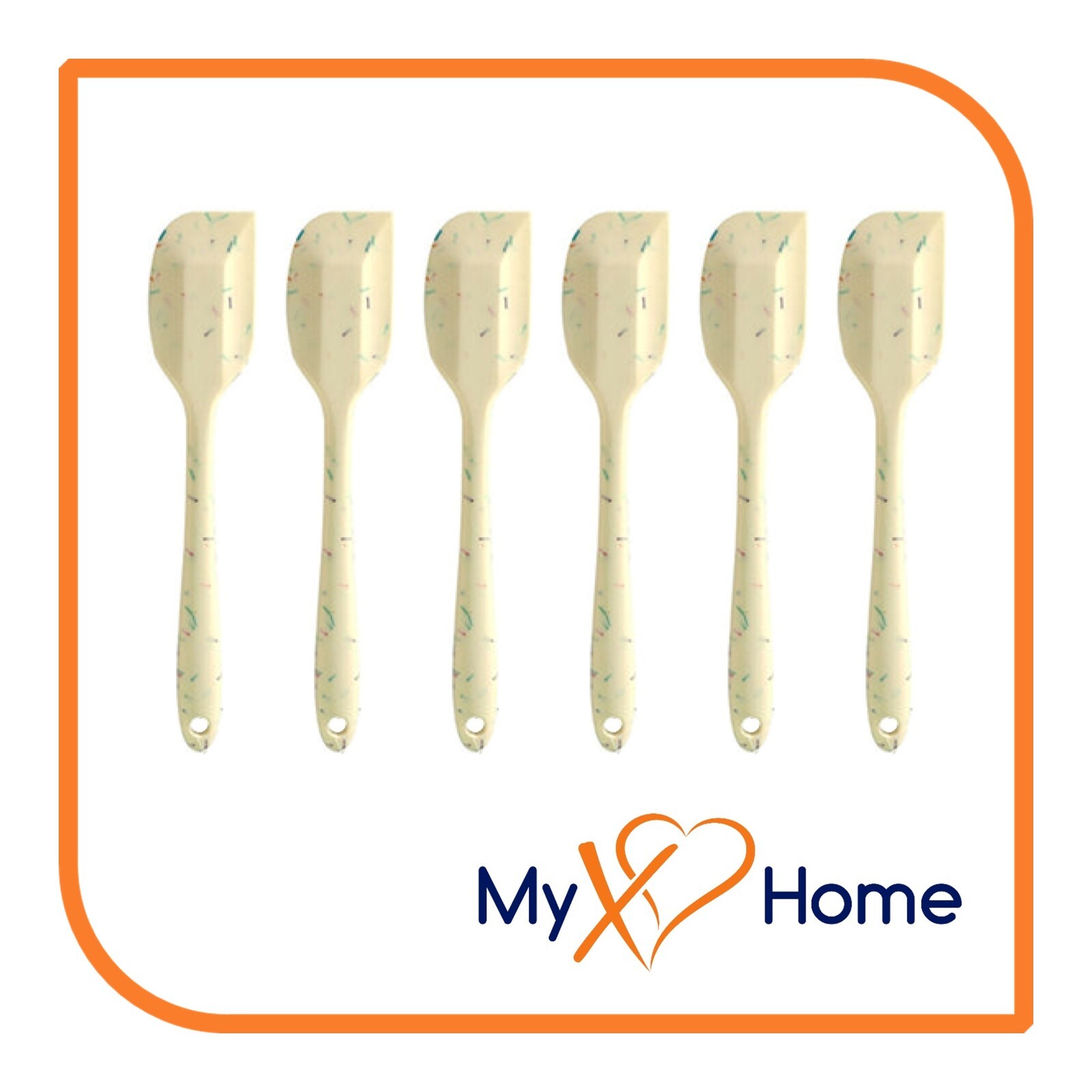 8" Vanilla Sprinkles Silicone Spatula by MyXOHome (1, 2, 4 or 6 Spatulas)