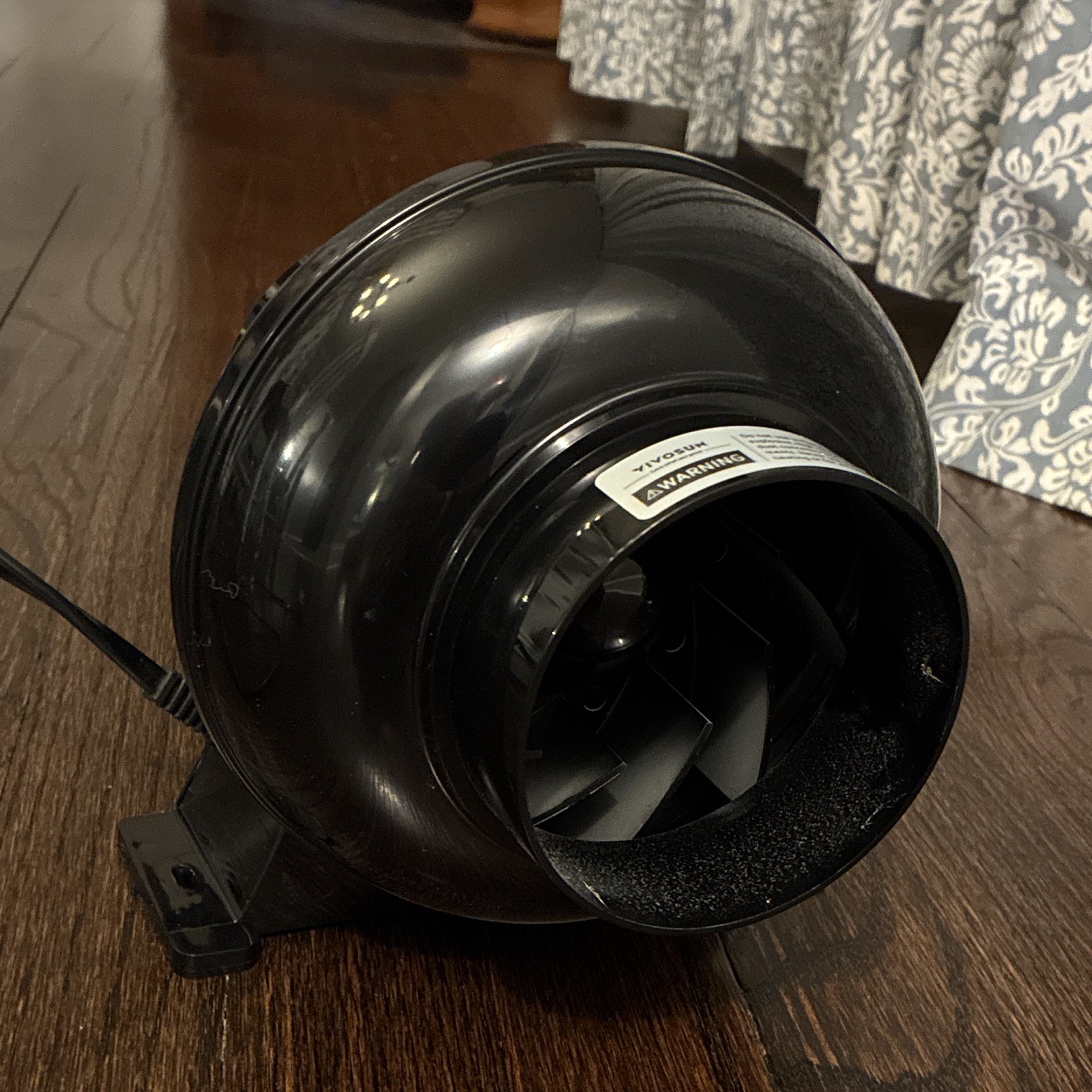 VIVOSUN Inline Duct Exhaust Fan Corded Electric Black Centrifugal Round
