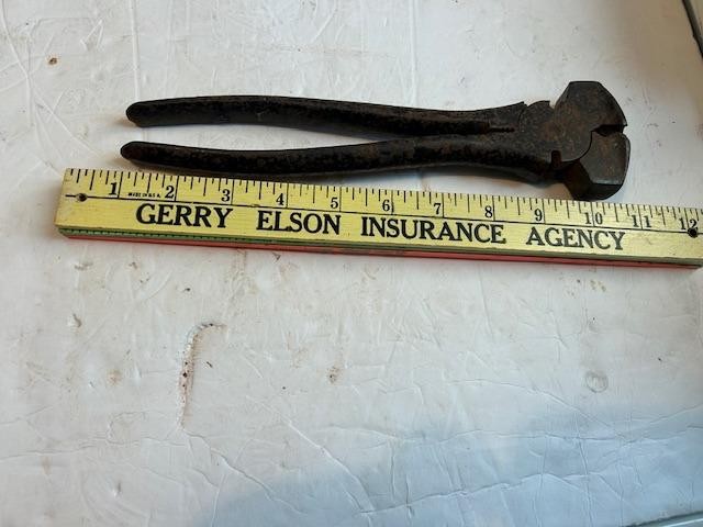 Antique 1920’s Fencing Pliers USA Vintage Farm Tool Duel Hammers