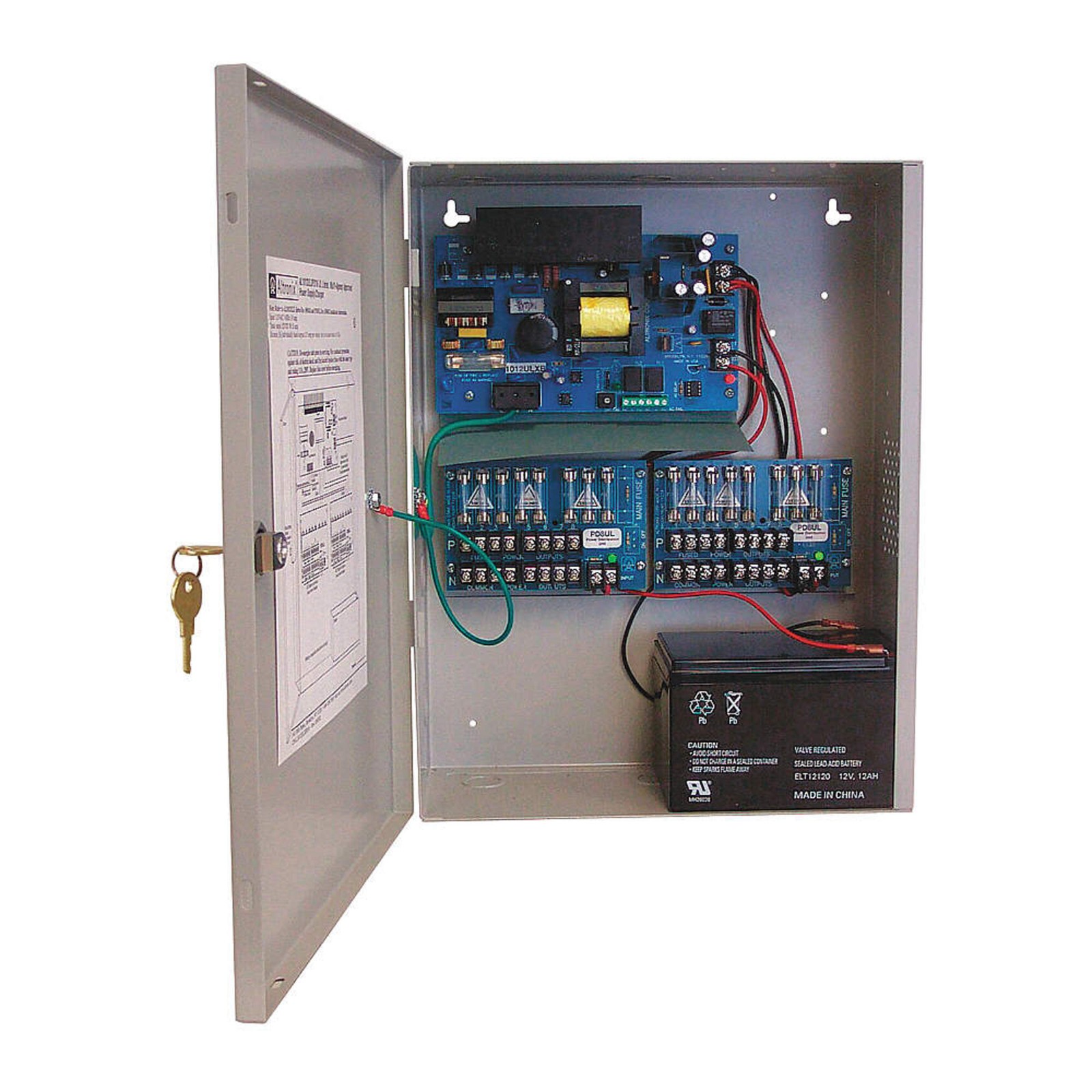 Altronix - AL1012ULXPD16 - Power Supply, 299 VA VA Rating, 115 V, 1.9 A, 12 V