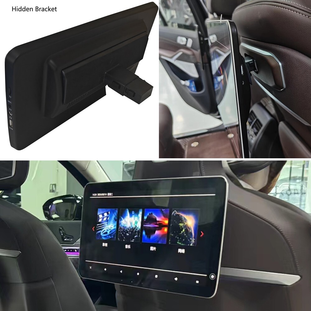 Car Rear Seat TV Screen For 2023 BMW X7 Wifi Bluetooth Android Headrest Monitor