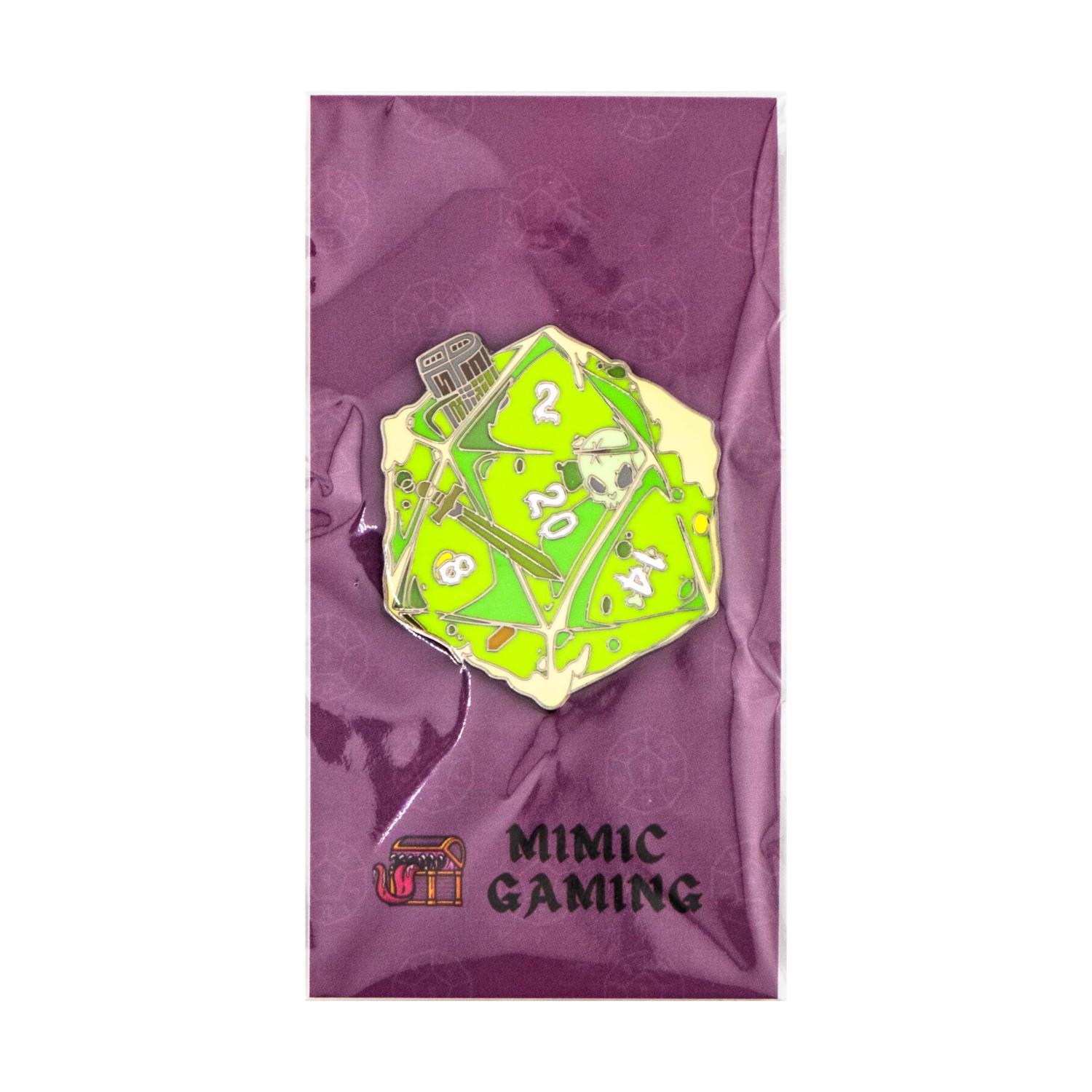 Mimic Gaming Pins Gelatinous D20 Pin New