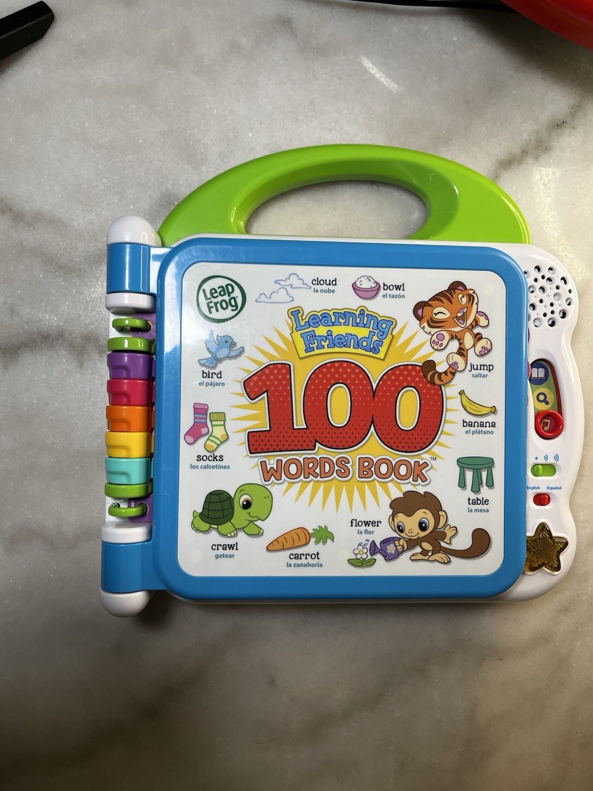LeapFrog Learning Friends 100 Words Book Bilingual English Spanish Interactive