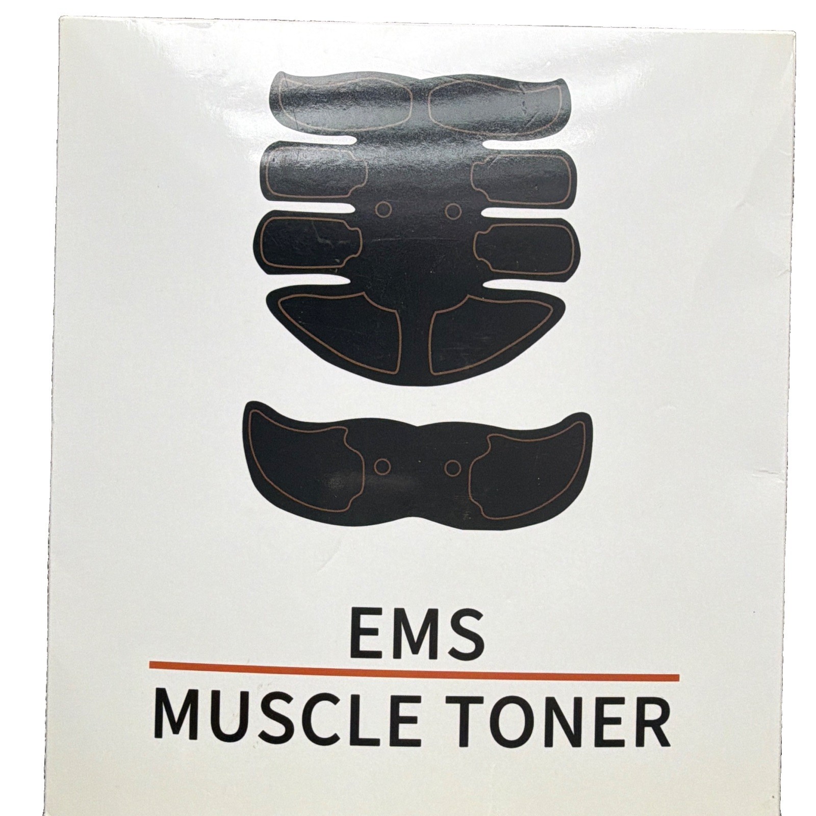 EMS Muscle Toner Abdominal Trainer Abs Stimulator Pad, Black