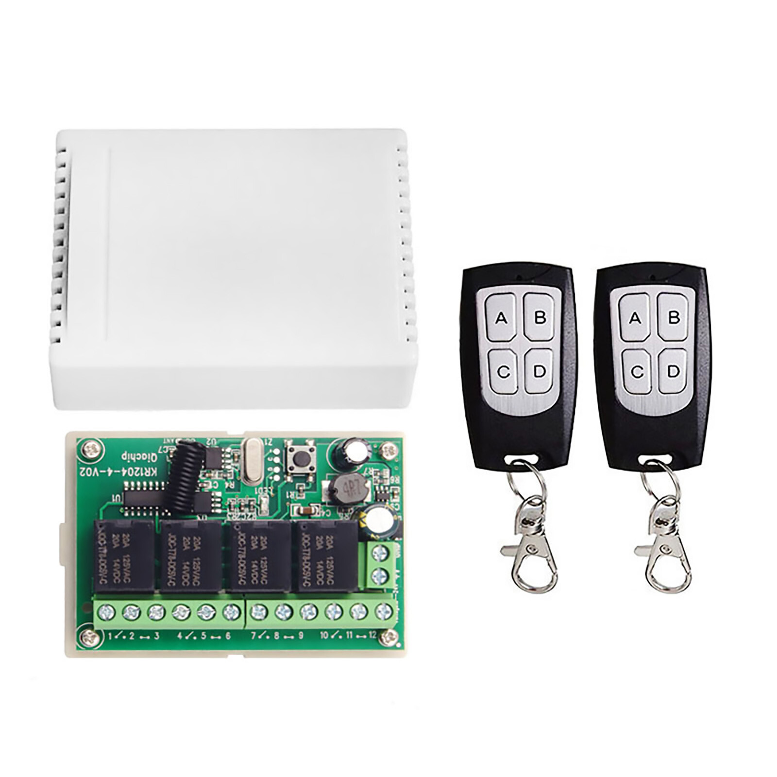 4-Channel Wireless Remote Control Switch With Receiver + Transmitter 443MHz