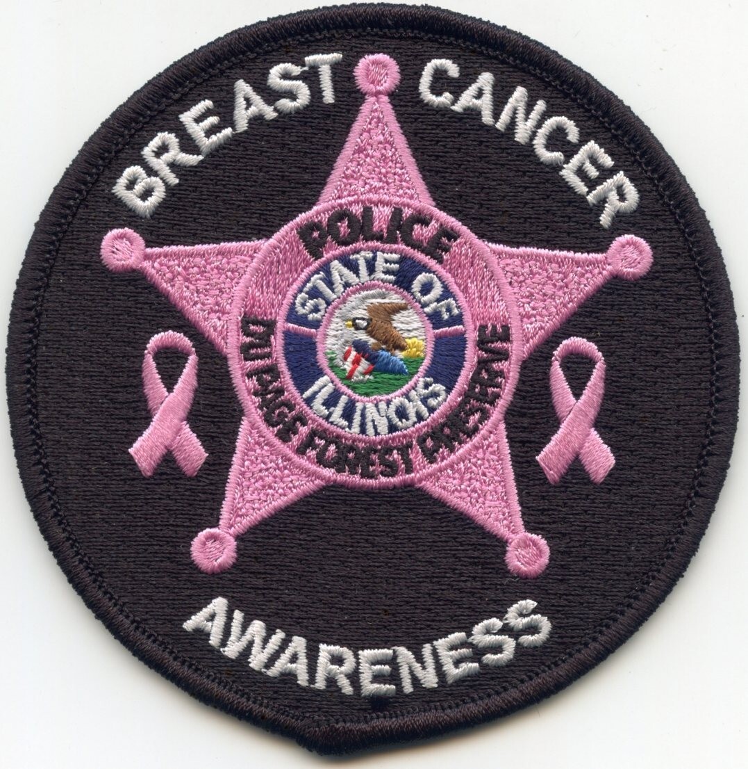DU PAGE FOREST PRESERVE ILLINOIS Breast Cancer Awareness PINK POLICE PATCH