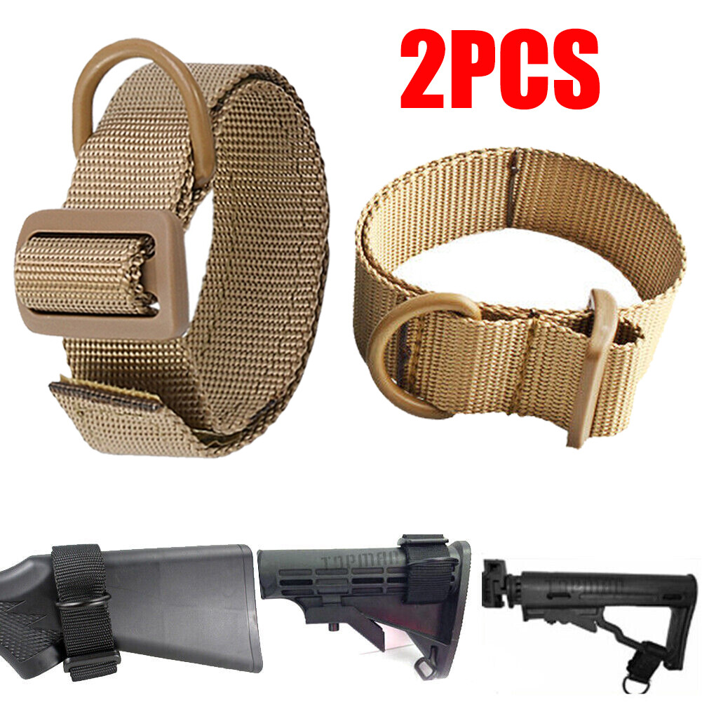 Tactical Rifle ButtStock Sling Adapter Gun Strap rope Hunting Accessories 2PCS